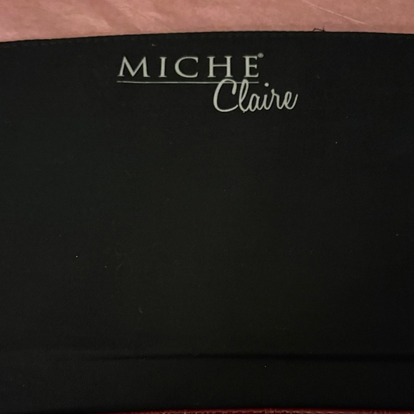 Miche Claire Red and Black Clutch shell with Logo Plate - Picture 2 of 3